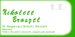 nikolett brosztl business card